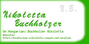 nikoletta buchholzer business card